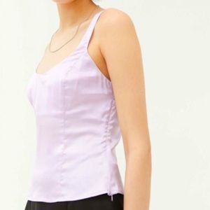 uo satin scoop neck cami lavender